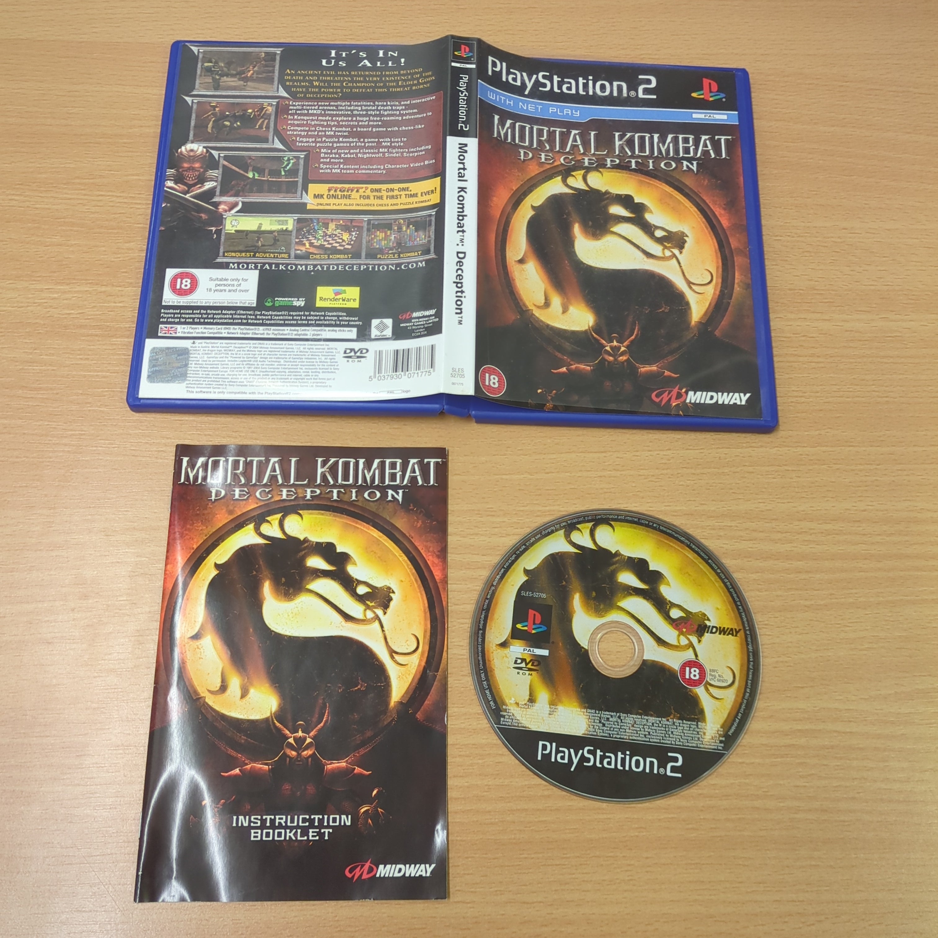 Mortal Kombat: Deception Sony PS2 game Mortal Kombat: Deception Sony PS2 game